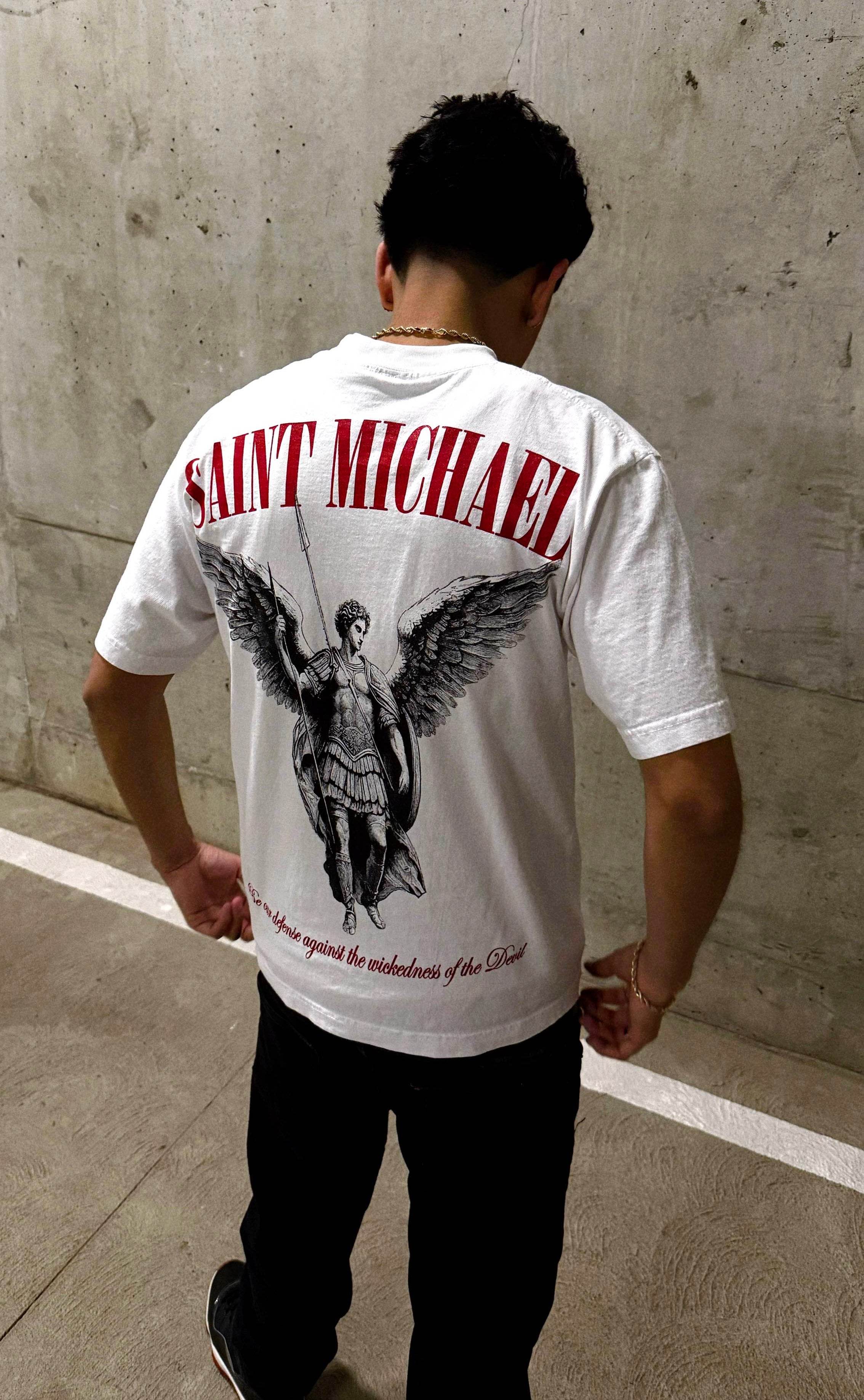【SAINT MICHAEL】2PCSS TEE WHITE SAINT MICHAEL - 2PAC S/S T-SHIRTS (WHT)
